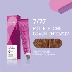 Londa Professional Extra Rich Crème Permanente Cremehaarfarbe 7/77 Mittelblond braun-intensiv 60ml