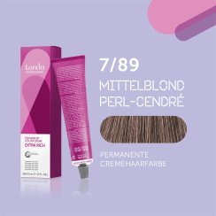 Londa Professional Extra Rich Crème Permanente Cremehaarfarbe 7/89 Mittelblond perl-cendré 60ml