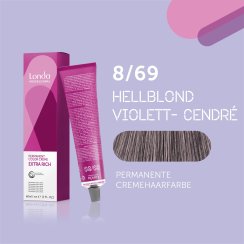 Londa Professional Extra Rich Crème Permanente Cremehaarfarbe 8/69 Hellblond violett-cendré 60ml