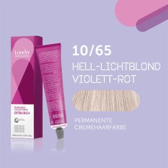 Londa Professional Extra Rich Crème Permanente Cremehaarfarbe 10/65 Hell-Lichtblond violett-rot 60ml