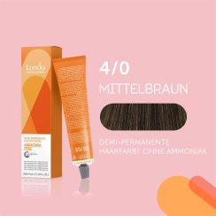 Londa Professional Demi-permanente Intensivtönung ohne Ammoniak 4/0 Mittelbraun 60ml